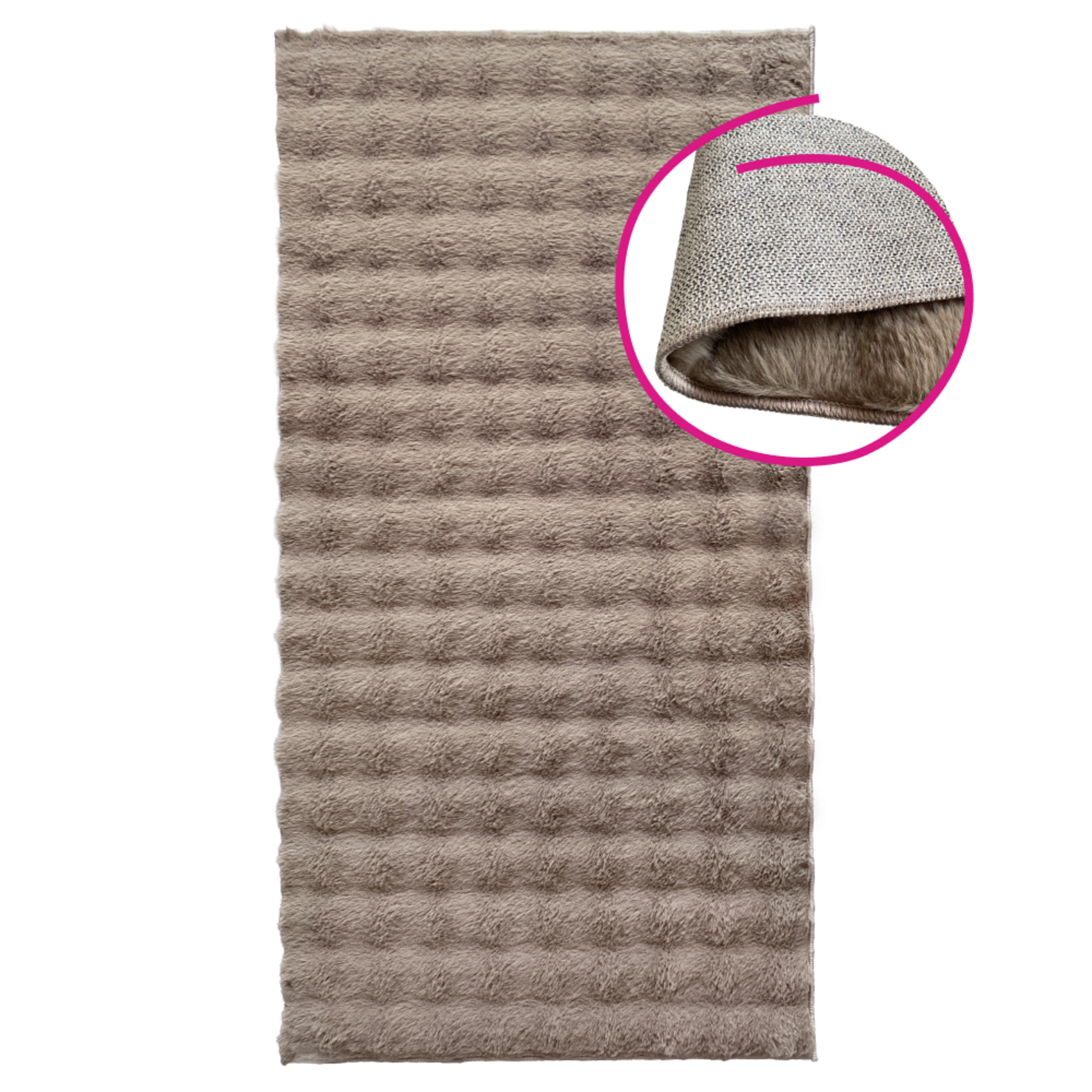 Tempo-Kondela Koberec, hnědošedá Taupe/bubble vzor, 80x150, MAKON