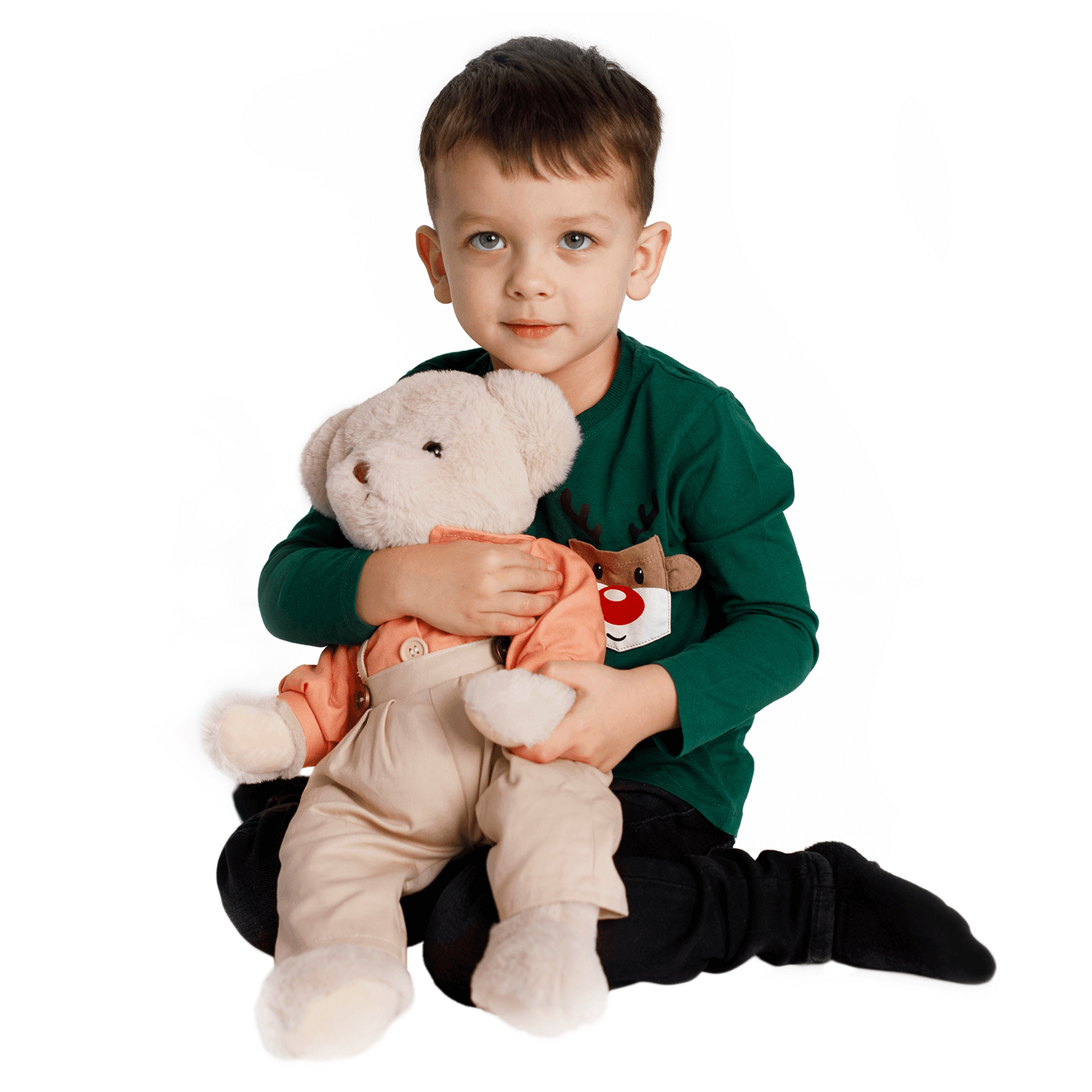 Tempo-Kondela Plyšový medvedík, smotanová/oranžová, 45cm, MADEN BOY TYP1