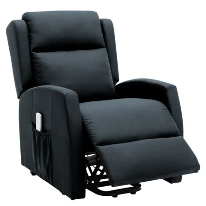 Relaxačné polohovacie kreslo, tmavosivá, TICINO ticino-tm-modra-03