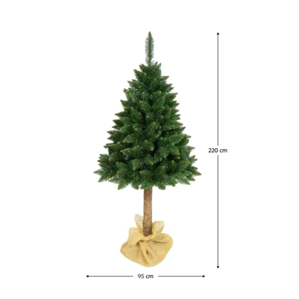 Vianočný stromček na pníku, zelená, 220 cm, CHRISTEE 6 christee-typ6-koty-220