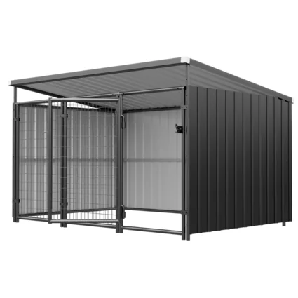 Voliéra pre psa v antracitovej farbe, model DOGNY TYP 5, s rozmermi 191,5x125x100 cm