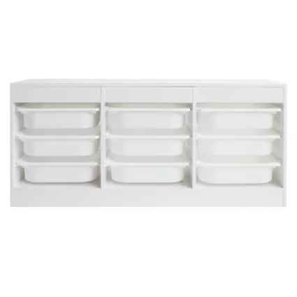 Biely organizér s úložnými boxami TRIMAL NEW