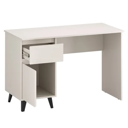 Univerzálny PC stolík v kašmírovej farbe s jednou zásuvkou a dvierkami, model BOGAN 1D1S/120