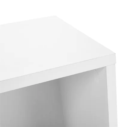 Detail rohu detskej knižnice s miestom na sedenie, biela/sivá, FERIA