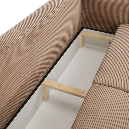 Extra priestranná pohovka, svetlohnedá/béžová/krémová, GILEN BIG SOFA big-sofa-bez-22