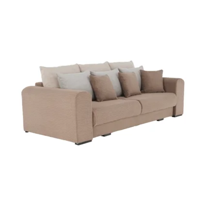 Extra priestranná pohovka, svetlohnedá/béžová/krémová, GILEN BIG SOFA big-sofa-pohovka-bezova-04