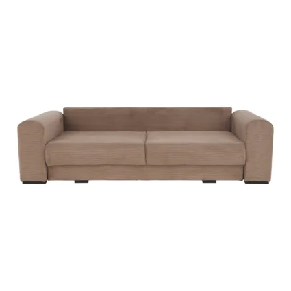 Extra priestranná pohovka vo svetlohnedej farbe s čalúnením, model GILEN BIG SOFA