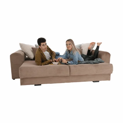 Extra priestranná pohovka, svetlohnedá/béžová/krémová, GILEN BIG SOFA gilen-big-sofa-sv-hneda-bezova-krem-model-04
