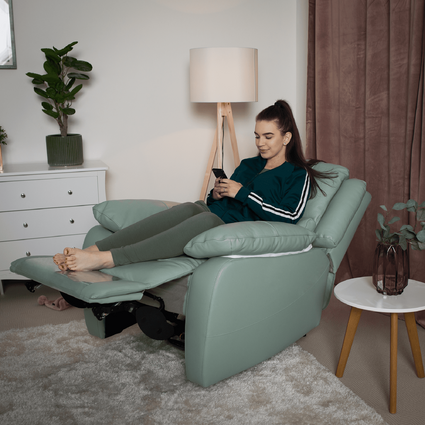 Relaxačné kreslo s elektrickým polohovaním, koža/ekokoža neomint, VIVAN 001-vivan-relax-kreslo-neomint-13