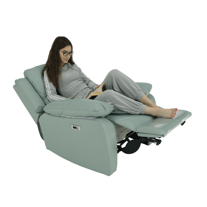 Relaxačné kreslo s elektrickým polohovaním, koža/ekokoža neomint, VIVAN vivan-relax-kreslo-neomint-04