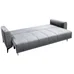 Rozkladacia pohovka v svetlosivej a sivej farbe, model GRACE BIG SOFA, rozložená na lôžko.