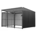 Voliéra pre psa v antracitovej farbe, model DOGNY TYP 5, s rozmermi 191,5x125x100 cm