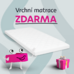Vrchní matrace zdarma při koupi boxspringové postele EVITA XL 160x200 v béžové barvě.