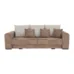 Extra priestranná pohovka vo svetlohnedej, béžovej a krémovej farbe s vankúšmi, model GILEN BIG SOFA