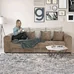 Extra priestranná pohovka, svetlohnedá/béžová/krémová, GILEN BIG SOFA gilen-hneda-interier-01