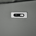 Detail USB portu na relaxačnom kresle s elektrickým polohovaním, koža/ekokoža sivá VIVAN.