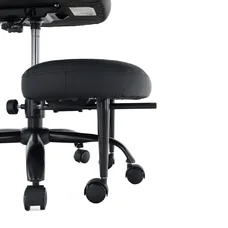 Ergonomski klečalni stol, črno eko usnje/črna, SAMER