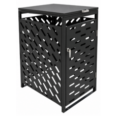 Ocelový box na odpadkový koš, antracitová, ZATUR TYP 1