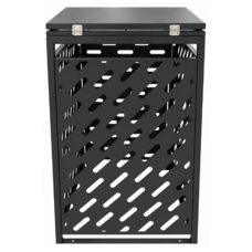 Ocelový box na odpadkový koš, antracitová, ZATUR TYP 1
