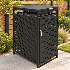 Ocelový box na odpadkový koš, antracitová, ZATUR TYP 1