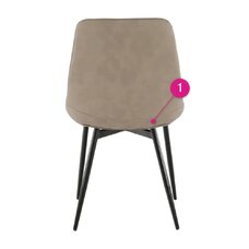 Stolička, sivohnedá taupe/čierna, HAZAL P11, poškodený tovar