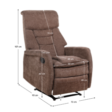 Fotoliu pentru relaxare, material textil maro, KOMFY NEW