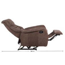 Fotoliu pentru relaxare, material textil maro, KOMFY NEW