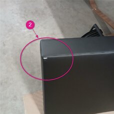 Univerzálna sedacia súprava, ekokoža čierna/sivý melír, TOLITA U UNI P1, poškodený tovar