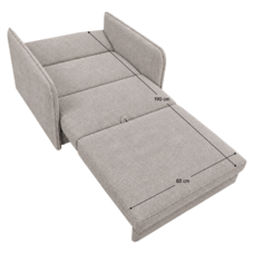 Rozkladacie kreslo, béžová Taupe látka Vibe, MARLIN