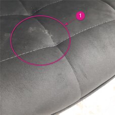 Jedálenská stolička, tmavosivá Velvet látka/čierna, SAMIRA P5, poškodený tovar