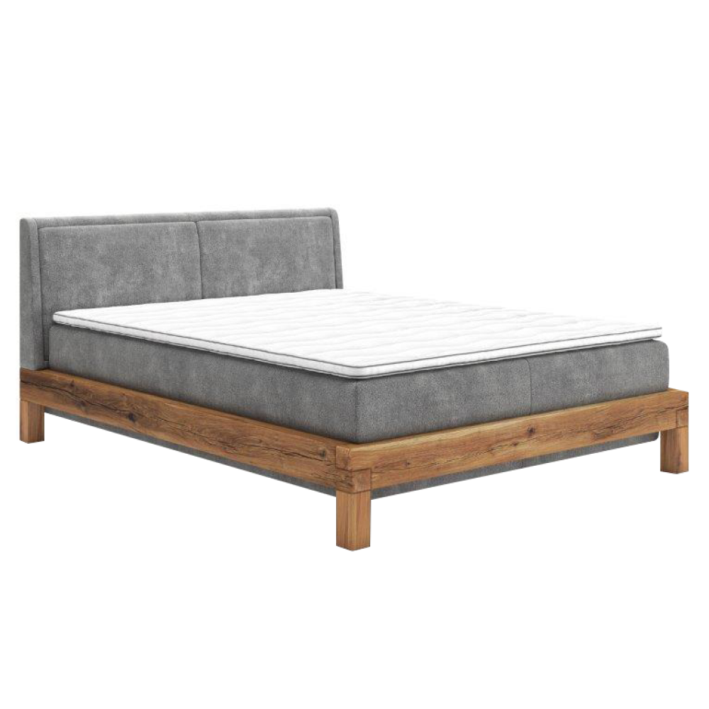 Box Spring Buffalo Pat boxspring, 180x200, lemn masiv, gri, BUFFALO | Kondela.ro